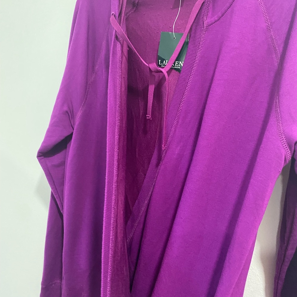 RALPH LAUREN hoodie blouse NWOUT tag size L purple - Picture 11 of 15